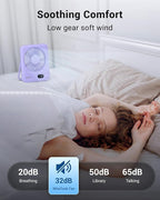 WHATOOK Small Desk Fan Personal Fans: 5000mah 25 Hours Battery Office Quiet Mini Desktop Fan Portable Rechargeable Travel Essentials (Purple, 2000)