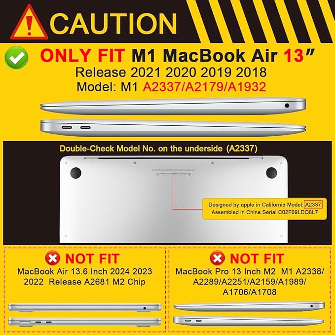 Batianda Design Case for M1 MacBook Air 13 Inch Model A2337 M1 A2179 A1932 2021 2020 2019 Release,3D Painted Landscape Series Hard Shell with Keyboard Cover & Screen Protector, Dawn