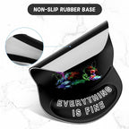 ITNRSIIET Ergonomic Mouse Pad with Gel Wrist Support Small Wrist Rest Smooth Surface Non-Slip PU Base Comfortable Office Supplies Pain Relief, 8.7 x 7.2 inches, Unhappy Frog