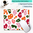 Colorful Abstract Leopard Custom Mouse Pad with Non-Slip Rubber, Small Square Design for Wireless Laptop & Computer Mouse Pads for Desk, 9.5 x 7.9 inch Smooth Surface for Gaming & Office