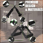 Cable Machine Attachment，LAT Pulldown Attachments Upgraded 1.3 Inch Comfort Grip Cable Attachments for Gym, Triceps Rope Bar,V Bar ,Double D Bar,Homr Gym Accessories