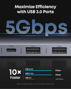 Anker USB C Hub, 7-in-1 Multi-Port USB Adapter for Laptops, 4K@60Hz USB C to HDMI Splitter, 85W Max Power Delivery, 3xUSBA & C 3.0 Data Ports, SD/TF Card, for Type C Devices (Charger Not Included)