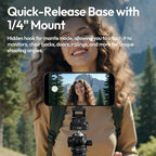 ULANZI Magnetic Phone Tripod Stand, Foldable Mini Tripod with MagSafe Phone Holder & Cold Shoe Mount, Camera Adapter with 1/4”, Arca, Uka QR Base, for DJI Canon Nikon, iPhone 17/16/15/14/13/12 Series