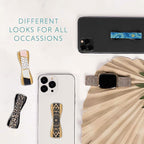LOVEHANDLE Universal Phone Grip for Smartphones & Mini Tablets - Phone Holder for Hand - Wireless Charging Compatible - Made in The USA - Boho Gold