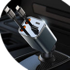 Mini Retractable Car Charger, 87W Car Accessories Adapter for iPhone 16 USB C Charger Fast Charging, Travel Essentials Gifts for Women Men, Road Trip Essentials for iPhone 16e 16 15 14 13 12