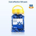 Cable Matters 100-Pack Cat6 / Cat5e RJ45 Strain Relief Boots, RJ45 Boot, Cat 6 Boot, Cat6 Ethernet Boots, Blue, Suitable for 6.5mm (0.25in) Ethernet Cables