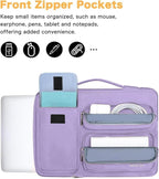 MOSISO 360 Protective Laptop Case 13.3 inch, 13-13.3 inch Laptop Sleeve Compatible with MacBook Air/Pro 13 / Pro 14, HP Dell ASUS Lenovo, Side Open Bag with 2 Raised&1 Flapover Pockets, Purple