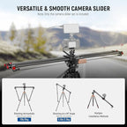 NEEWER 47.2"/120cm Motorized Camera Slider, App Wireless Control DSLR Carbon Fiber Dolly Rail Slider with 4400mAh F750 Battery (Charger Not Included), Support Video Mode, Time Lapse Photography, ER1