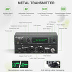 Phenyx Pro UHF Stereo Wireless in Ear Monitor System, Wireless IEM, 900MHz Band Selectable Frequency, Rack Mountable, 160 ft. Operation, Suitable for Stage, Studio, Exhibit, Lecture, Speech (PTM-10)