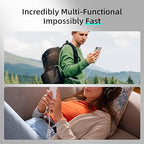 MFish 4-in-1 USB C Charging Cable, 6 Ft Type C to Type C Cable, 240W Fast Charger for iPhone 16/15/14 Pro Plus Pro Max, for iPad MacBook Pro/Air, Laptops - Multi Charger Cord with USB-A