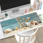 RTGGSEL 31.5x11.8 Inch Non-Slip Long Extended Large Gaming Mouse Pad with Stitched Edges XL Laptops Keyboard Mouse Mat(Starfish)