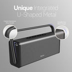 DOSS SoundBox XL Pro Bluetooth Speaker with 50W Powerful Stereo Sound, Extra Bass,16H Playtime, Integrated Metal Body, Aluminum Alloy Handle, Portable for Home, Office, Backyard - Blue