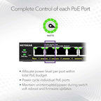 NETGEAR 8 Port PoE Gigabit Ethernet Easy Smart Managed Essentials Switch (GS308EPP) - with 8 x PoE+ @ 123W, Desktop or Wall Mount