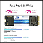 Dogfish 1TB NVMe SSD for MacBook PCIe Gen3x4 M.2 2280, Internal SSD for MacBook Air A1466 A1465(2013-2017)/MacBook Pro A1398 A1502(Retina 2013-2015)/iMac A1419 A1418