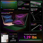 HOU Keyboard Case for iPad Air 11 inch 2025 (M3)/2024 (M2)&iPad Pro 11 Inch(4th/3rd/2nd/1st) Gen 2022,iPad Air 5th&4th Generation Case with Keyboard,Magic-Stand, Multi-Touch Trackpad,Backlight,Green