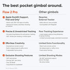 Insta360 Flow 2 Pro White - Foldable AI Phone Gimbal, Track in 200+ Apps with Apple DockKit, Multi-Person Tracking, 360º Pan Tracking, Built-in Tripod/Selfie Stick, iPhone/Android Portable Stabilizer