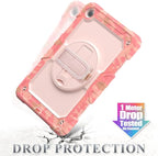 SEYMAC stock Case for Samsung Galaxy Tab A9+ Plus 11'', Full-Body Drop Protection Case with Screen Protector Pencil Holder [360° Rotating Hand Strap] &Stand, Pink Camo