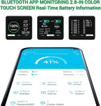 36V(38.4V) 105Ah LiFePO4 Golf Cart Battery, Built-in Smart 200A BMS, with Touch Monitor, Mobile APP, 4000+ Cycles Rechargeable Lithium Golf Cart Battery, Max 7.68kW Power Output, Perfect for Golf Cart