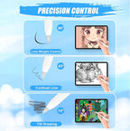 Upgraded iPad Pen Tips fit for Apple Pencil Pro/2nd /1st /USB-C Generation iPad Pro Air Mini Pencil,0.78mm No Wear Out Metal Fine Point Accurate Increasing Pencil Nibs, Write Like A Real Pen,White