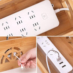 Extra Large Cable Management Box with Lid, Bamboo Cable Box for Cords, Power Strips or Surge Protectors, Hide Loose Wires Behind TVs, Home, Computers, Office Desks by HTB