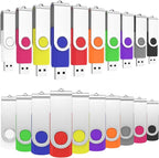 ABLAZE 128MB Flash Drives 500 Pack, USB 2.0 Thumb Drives Bulk Swivel Memory Stick Bulk USB 500 Pack Pendrives 128MB (Mixcolors)