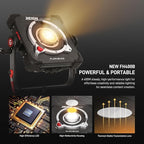 GVM 400W Bi-Color Video Light with 2700–6800K Range Delivers up to 68700lux/1m Studio Lights Photography Lighting Flathead Design Supports Stackable 4-6 Light arrays for scalable high-Output Systems