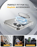Miracase Magnetic for iPhone 16 Pro Case Full-Body Phone with Built-in Glass Screen Protector, [Compatible with MagSafe] Military Drop Proof 16 Pro Cover Bumper 6.3 inch, Clear