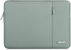 MOSISO Laptop Case 13.3 inch, 13-13.3 inch Laptop Sleeve Compatible with MacBook Air/Pro 13 / Pro 14, HP Dell ASUS Lenovo Notebook, Polyester Vertical Computer Sleeve Bag with Pocket, Antique Green