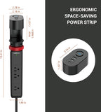 Link2Home Clamp-On Desk Power Strip with 3 Outlets, 3 USB Ports (20W PD Type-C), 6 Ft. Cord, Overload Protection, No Installation Required