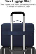 MOSISO 360 Protective Laptop Case 13 inch, Laptop Sleeve Compatible with MacBook Air 13 inch M4 M3 M2 M1 2025-2018 / Pro 13 M2 M1 2025-2016, Side Open Bag with 2 Raised&1 Flapover Pockets, Navy Blue