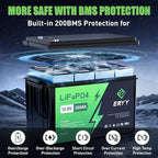 12V 300Ah LiFePO4 Battery, 12V Lithium Battery with 200A BMS, 3840Wh Energy, Deep Cycle Battery, Lithium Iron Phosphate Battery for Trolling Motor, Solar, RV, Camping, Van, Marine