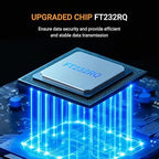USB to DB9 Male RS232 Serial Converter Cable for Us232R Converter Adapter Cable with Chip FT232RQ -Supports All Computer Systems, Up to 1M Transmission Rate, 1M(3.28ft) Long,No Driver Needed