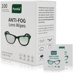 Anti-Fog Lens Wipes,100 Count, Quick-Clean Lens Cloths for Eyeglasses, Goggles, Screens, Portable Individually Wrapped Sheets, Pre-Moistened Cleaning Wipes for Eyeglasses