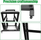 27U Server Rack/4-Post 19in Network Rack/Open Frame Rack with Wheels, Heavy-Duty Frame Cabinet/Adjustable Depth 24-22in GLOBALRACK(4POST-800-27U)