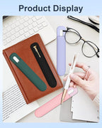 eZAKKA Silicone Pencil Holder For Most Pens,Pencils, 7.8 inch Self-Adhesive Stick To Notebooks,Diary, Desks,Tablet, Black, 1 Pack