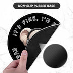 ITNRSIIET Round Mouse Pad with Stitched Edge Premium-Textured Waterproof Non-Slip Rubber Base Desktop Protection Mat Diameter 8.7 inches, Pretty Fine Elephant