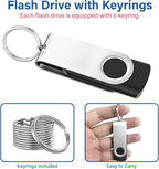 Flash Drives 128MB 20 Pack with Keychains, Swivel USB 2.0 Thumb Drives Bulk USB Drive Memory Stick Thumb Drives Pack (Mixcolors)