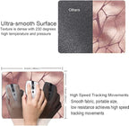 Rose Gold Marble Mouse Pad with Irregular Geometric Design - Gaming Mouse Mat with Waterproof Square Surface, Non-Slip Rubber Base for Office, Home, Laptop, Travel - 9.5"x7.9"x0.12" Inch