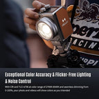 Harlowe Portable Mini LED Photography Lighting Creator Kit, 20W Travel Studio Light for Photoshooting and Video Recording, Bi-Color 2700K-6500K CRI/TLCI 96+ on Camera Light