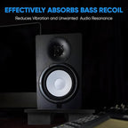 Pyle Sound Dampening Speaker Riser Foam - Audio Acoustic Noise Isolation Platform Pads Recoil Stabilizer w/ Rubber Base Pad For Studio Monitor, Subwoofer, Loud Speakers - PSI21 (22.3 x 15 x 3 Inch)