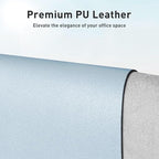 Aothia Leather Desk Pad Protector, Mouse Pad, Office Desk Mat, Non-Slip PU Leather Desk Blotter, Laptop Desk Pad, Waterproof Desk Writing Pad for Office and Home (31.5" x 15.7",Baby Blue)