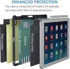 Trackpad iPad Keyboard Case for Apple iPad 10.2" 2021 9th&8th&7th Gen, Air 3,Pro 10.5-7 Color Backlight,Touchpad Detachable Slim Cover with Pencil Holder (10.2"/10.5",Black)