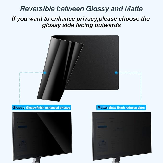 [2-Pack] 27 Inch Privacy Screen for Monitor Computer Screen Privacy Filter for 16:9 Widescreen Monitor Desktop PC Monitor Privacy Film Monitor Privacy Shield and Anti-Glare Protector