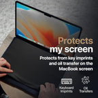 Kuzy 3 Pack Premium Microfiber Cleaning Cloth - Large Reusable Cloth for Glasses, Screens, MacBook Laptops, TVs, and Electronics - Scratch-Free, Lint-Free Cleaner, 3 Pack - Black