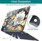 Teryeefi Pattern Hard Case Compatible with MacBook Air 13 inch Case 2021-2018 M1 A2337 A2179 A1932 with Retina Display, Plastic Hard Shell + Keyboard Cover + Screen Protector, W-Modern Abstract Art