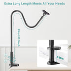 Gooseneck Phone Holder for Bed, Magnetic Cell Phone Stand for iPhone 16 15 14 13 12 Pro Max Plus Mini, Flexible Long Arm Mount 360 Adjustable for Desk Bedside Filming
