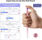 Stylus Pen for iPad 2018-2025, 15Mins Fast Charge for Apple Pencil, Palm Rejection, Compatible with iPad 10/9/8/7/6, iPad Pro 12.9"/11"/13" M4, iPad mini 6/5, iPad Air 5/4/3/11"-13" M2