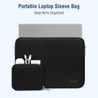 MOSISO Laptop Case 15 inch, 15 inch Laptop Sleeve Bag Compatible with MacBook Air 15 M4 A3241 M3 A3114 M2 A2941 2025 2024 2023, Dell XPS 15, Neoprene Computer Sleeve Bag with Small Case, Black