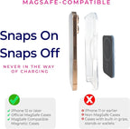 The Clingy Thingy Magnetic Sticky Phone Grip - Removable iPhone Suction Grip for Hands-Free FaceTime - Workouts, Influencers & Content Creator Essentials, Compatible with iPhone 12-16 (Pink Champagne)