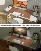 Non-Slip Desk Pad,Mouse Pad,Waterproof PU Leather Desk Protector,Ultra Thin Large Desk Blotter,Waterproof Keyboard mat for Office/Home/Decor(Brown 23.6" x 13")